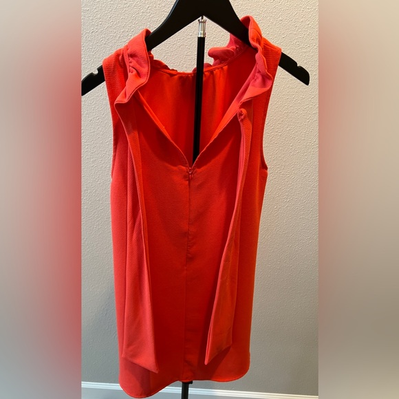 DO+BE Women’s Vibrant Coral Sleeveless Dress with ruffle tie detail Size S - Picture 5 of 9